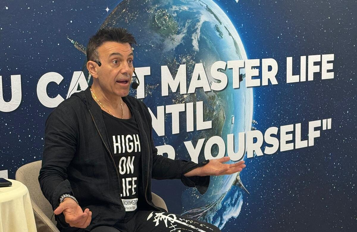 Skip Archimedes speaking at an event